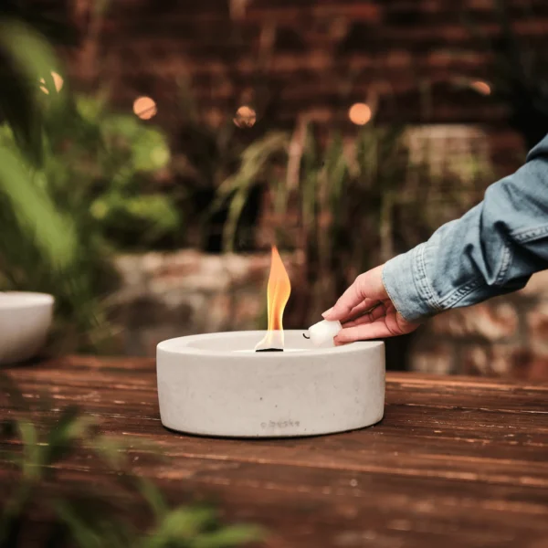 Betonfeuer® 'Taal' - Outdoor-Kerze mit Dauerdocht aus Beton